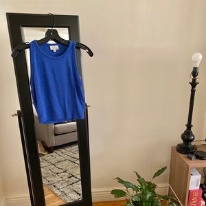 Blue Wilfred Aritzia crop top